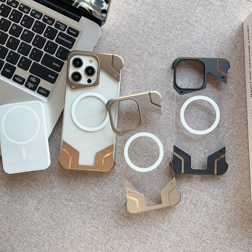 Applicable Frameless Phone Case Metal Magnetic 15 Protective Case 14