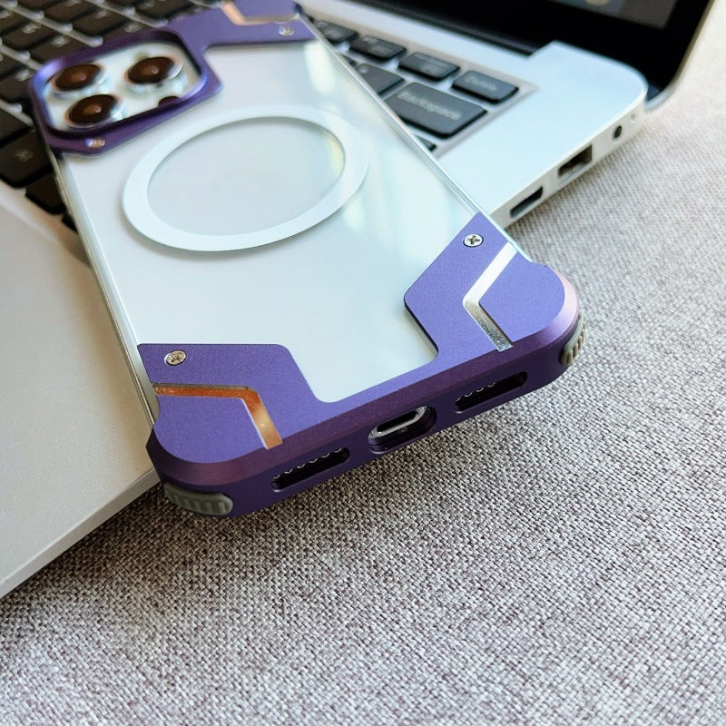 Applicable Frameless Phone Case Metal Magnetic 15 Protective Case 14