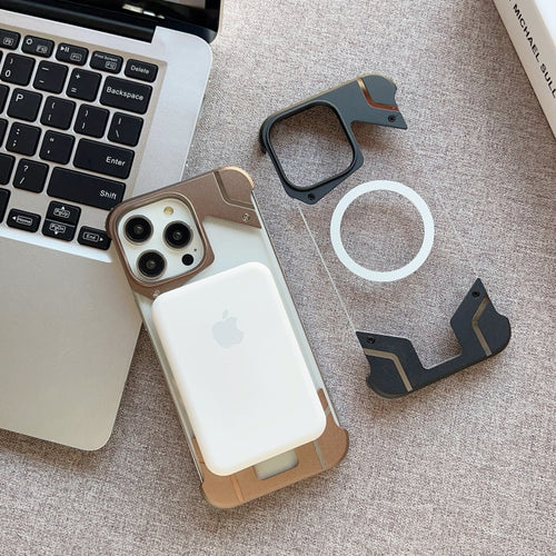 Applicable Frameless Phone Case Metal Magnetic 15 Protective Case 14
